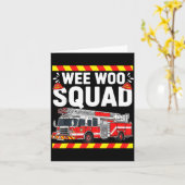 Funny Wee Woo Squad Fire Department Firefighter Fi Karte (Gelbe Blume)