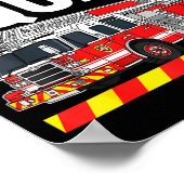 Funny Wee Woo Squad Fire Department Firefighter Fi Poster (Ecke)