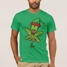 Funny Weed Christmas Elf T - Shirt