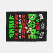Funny Weed Pot Lover Roll Joint Friend Smoking Sho Fleecedecke (Vorderseite (Horizontal))