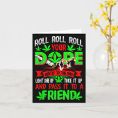 Funny Weed Pot Lover Roll Joint Friend Smoking Sho Karte (Gelbe Blume)