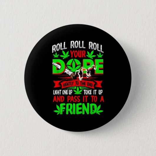 Funny Weed T Lover Roll Joint Friend Smoking Short Button (Vorderseite)