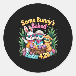 Funny Week Rauchen Rabbit Day Ostersonne Runder Aufkleber