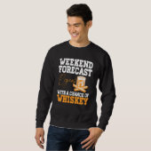 Funny Weekend Forecast Cigars And Whiskey Sweatshirt (Vorne ganz)