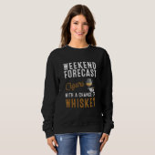 Funny Weekend Forecast Zigarren und Whiskey für Mä Sweatshirt (Vorne ganz)