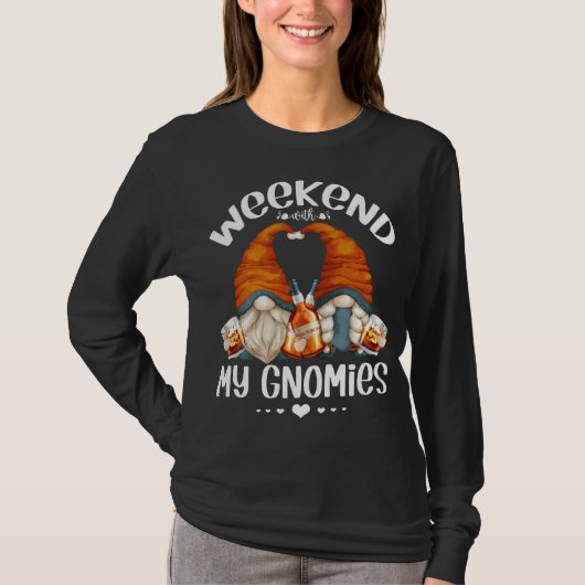 Funny Weekend Gnomes Bourbon Lover Niedliche Gnome T-Shirt (Vorderseite)