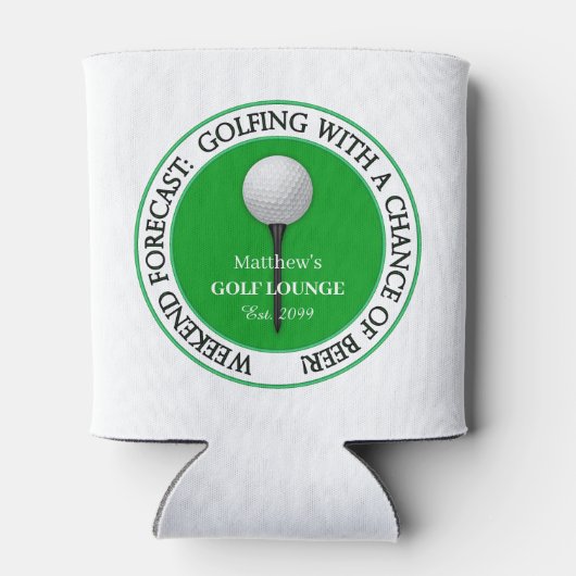 Funny Weekend Golf Lounge Bar Can Cooler Dosenkühler (Rückseite)
