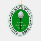 Funny Weekend Golf Lounge / Bar Keramik Ornament (Rechts)