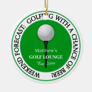 Funny Weekend Golf Lounge / Bar Keramik Ornament