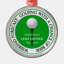 Funny Weekend Golf Lounge / Bar Ornament Aus Metall