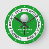 Funny Weekend Golf Lounge / Bar Wall Clock Runde Wanduhr (Vorderseite)