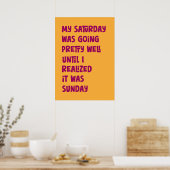 Funny Weekend Poster (Küche)