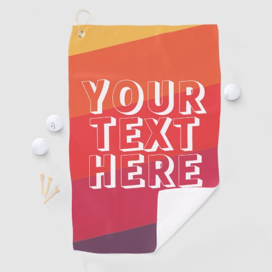 Funny Weekend Scramble Retro Sunset Add Text Golfhandtuch (Insitu)