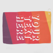 Funny Weekend Scramble Retro Sunset Add Text Golfhandtuch (Horizontal)