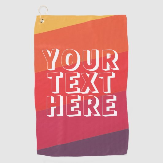 Funny Weekend Scramble Retro Sunset Add Text Golfhandtuch (Vorderseite)