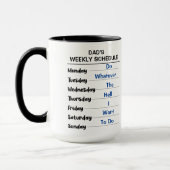 Funny Weekly Schedule Coworker Retirement Vater Tasse (Links)