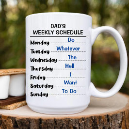 Funny Weekly Schedule Coworker Retirement Vater Tasse