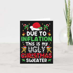 Funny wegen Inflation hässlich Weihnachtssüßer Män Karte