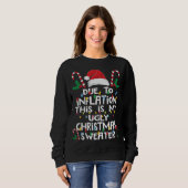 Funny wegen Inflation Ugly Weihnachtssüßer Sweatshirt (Vorne ganz)