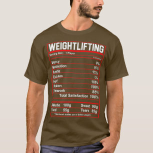 Funny Weightfting Nutrition Facts Bodybuilding T-Shirt