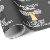Funny Weightlift Trainingsübungen Gym Bragger Geschenkpapier (Rolleneckpunkt)