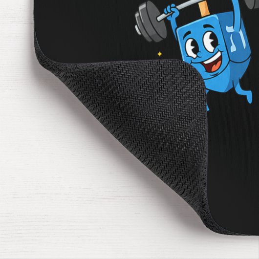 Funny Weightlifting Gym Dreidel Menorah Hanukkah W Mousepad (Ecke)