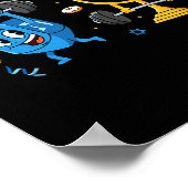 Funny Weightlifting Gym Dreidel Menorah Hanukkah W Poster (Ecke)