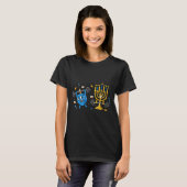 Funny Weightlifting Gym Dreidel Menorah Hanukkah W T-Shirt (Vorne ganz)