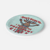 Funny WeihnachPräsidentin Vixen Reindeer Politik Pappteller (Schrägansicht)