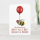 Funny Weihnachten Bee Merry and Bright Christmas (Vorderseite)
