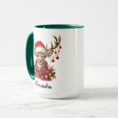 Funny Weihnachten Rentiere Tasse, Personalisierter Tasse (Vorderseite Links)