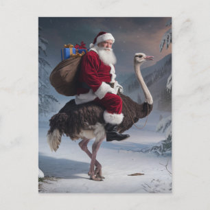 Funny Weihnachten und Strauß Weihnachten Lieferung Postkarte