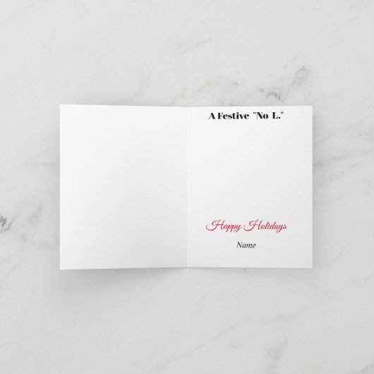 Funny Weihnachten Weihnachtskarte, d.h. No L Karte (Innenseite)