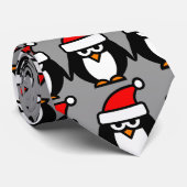 Funny Weihnachts Pinguin Cartoon Krawatte Design. (Gerollt)
