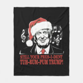Funny Weihnachts Präsident Trump Pajamas Ugly Xmas Fleecedecke (Vorderseite)