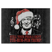 Funny Weihnachts Präsident Trump Pajamas Ugly Xmas Schneidebrett (Vorderseite)