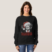 Funny Weihnachts Präsident Trump Pajamas Ugly Xmas Sweatshirt (Vorne ganz)