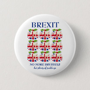 Funny   Weihnachts-Pudding   UNION JACK   BREXIT Button
