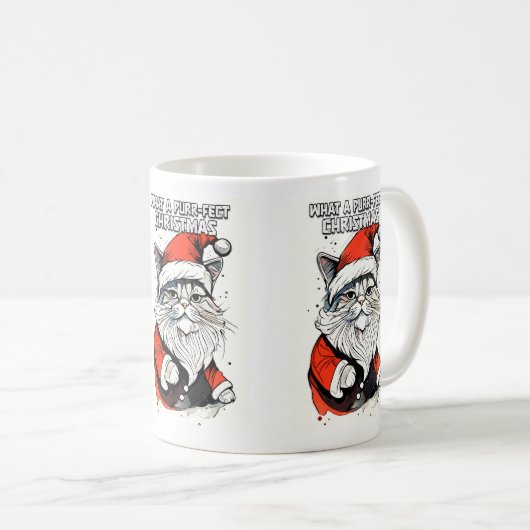 Funny Weihnachtsangebot Niedlich Whimsical Santa C Kaffeetasse (VorderseiteRechts)