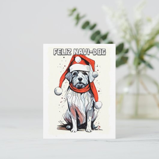 Funny Weihnachtsangebot Niedlich Whimsical Santa D Postkarte (Stehend Vorderseite)