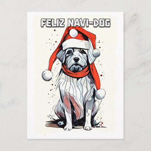 Funny Weihnachtsangebot Niedlich Whimsical Santa D Postkarte (Vorderseite)