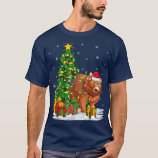 Funny Weihnachtsbaum Familie Matching Santa Grizzl T-Shirt
