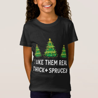 Funny Weihnachtsbaum Weihnachten Ich mag sie echt  T-Shirt