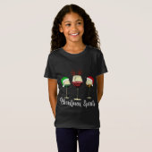 Funny Weihnachtsbrillen Gläser von Wein Weihnachte T-Shirt (Vorne ganz)