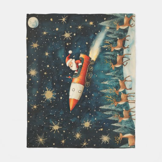 Funny Weihnachtsfest Eve Fleece Blanket (Vorderseite)