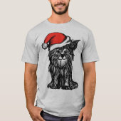 Funny Weihnachtshund santa T-Shirt (Vorderseite)