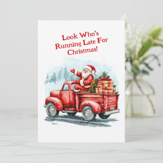 Funny Weihnachtskarte Feiertagskarte (Stehend Vorderseite)