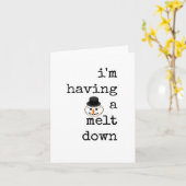 Funny, Weihnachtskarte, Schneemann Melting Karte (Gelbe Blume)