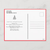 Funny Weihnachtskarten Feiertagspostkarte (Rückseite)