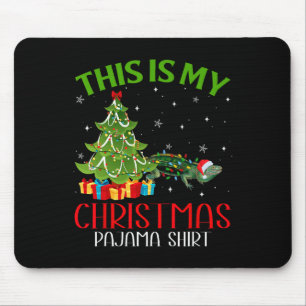 Funny Weihnachtslicht Das ist meine Iguana Christm Mousepad